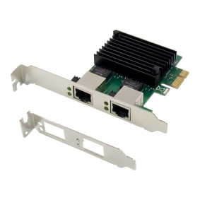 PCIe x1 2-port RJ45 2.5G Ethernet Network Interface Card