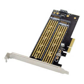 PCIe 3.0 x4 1-port M.2 B-key & 1-port M.2 M-key Controller Card